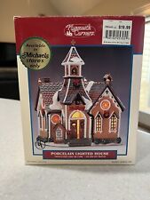 Lemax Plymouth Corners Sunrise Cove Church Christmas Village Lighted 2002 (NEW) picture