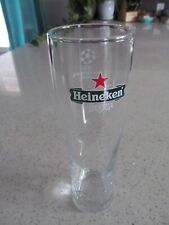 Heineken UEFA Champions League Beer Glass Mancave Embossed Logo 9 Inch Tall picture