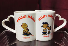 Peanuts Snoopy Hawaii Puliki Kaua Honi Kaua Hug Me Kiss Me Cup Mug Set Rare picture