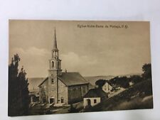 Eglise-Notre-Dame postcard antique Montreal Quebec Canada Portage Etched Unused picture