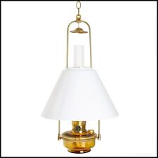 ALADDIN LAMP AMBER TILT FRAME REGENCY HANGING LAMP WITH BRASS HARDWARE picture