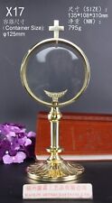 +Brass monstrance Reliquary  for Church or home+relic+gift+Cross  X17 picture