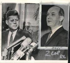 1960 Press Photo President-elect John Kennedy & Dean Rusk at news conference picture