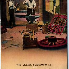 c1900s Village Blacksmith Longfellow Poem Anvil Postcard Bamforth Holmfirth A80 picture