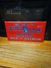 Vintage 1950's Miller Brothers Creamery Milk Ice Cream Mt Clemens Michigan picture