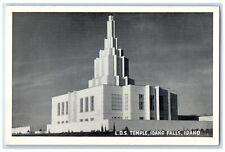 c1940's Latter-Day Saints Temple Exterior Scene Idaho Falls Indiana IN Postcard picture