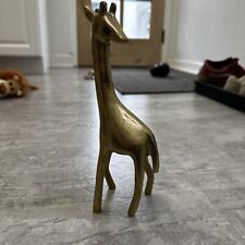 Giraffe Vintage Mid Century Modern Solid Brass Figurine 9
