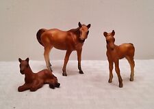 Lot Of 3 Breyer Molding Co.   Horses  Mare And 2 Foal  1975 3.5 X 2.5 And Small picture