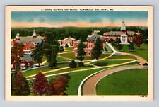 Baltimore MD-Maryland, Johns Hopkins University, Antique Vintage c1953 Postcard picture