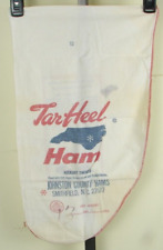 Vintage Tar Heel Ham Johnston County Smithfield NC Ham Sack Bag picture