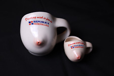 Vintage Novilty Coffee Mugs or Creamers ~ Breast ~ 2pc Dominica picture