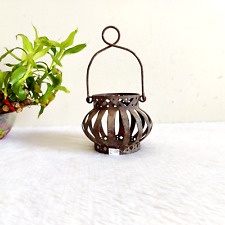 Vintage Old Primitive Iron Hanging Bucket Beautifull Decorative Collectible I110 picture