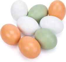 8PCS Wooden Fake Eggs, Wooden Easter Eggs 3 Colors Wood Eggs for Easter Hunt Cra picture