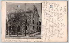 Undivided Back Postcard~ King's Daughters' Hospital~ Martinsburg, West Virginia picture