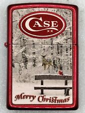 Case Cutlery 2013 Merry Christmas Snow Cardinal Candy Apple Red Zippo Lighter picture