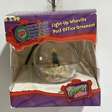 VTG LIGHT UP WHOVILLE How the Grinch Stole Christmas Post Office Ornaments 2000 picture