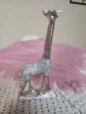 Vintage Silver  Lying / Mixed Metals BEAUTIFULLY Crafted  Giraffe  Figurine picture