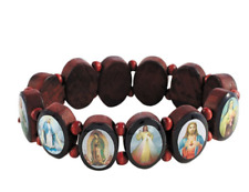 Pulsera de santos devocionales con paneles ovales/ Oval Panels Devotional Saints picture