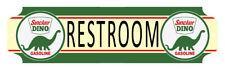 Restroom Sinclair Dino Gasoline Cut Out Metal Sign 15x4 picture