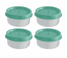 Tupperware Expression Smidgets Set of 4 in white base with color lid-New.. picture
