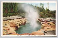 Postcard Oblong Geyser, Yellowstone National Park PM 1929 picture