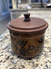 Vintage 1970s Fondue Melting Pot Gail-A-Ware, Gailstyn Stoneware and Wood picture