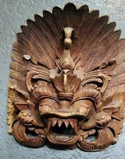 Indonesian Balinese Rose Wood Dragon Monster Mask 8