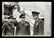 1962 US Arms Airlift Air Force C135 Jet Military Officers Vintage Press Photo picture