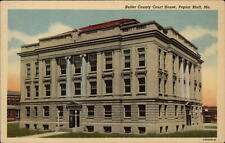 Butler County Court House Poplar Bluff Missouri ~ 1930s vintage linen postcard picture
