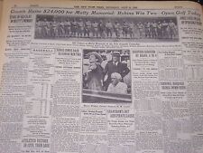 1926 JULY 8 NEW YORK TIMES - GIANTS RAISE $24,000 FOR MATTY MEMORIAL - NT 5095 picture