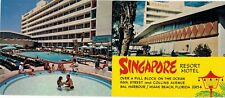Miami Singapore Motel OVERSIZE 1960 3 5/8x8 FL picture