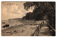 The Boardwalk Sea Cliff Long Island NY Albertype Unposted Postcard picture