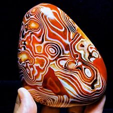 TOP 443G Natural Polished Silk Banded Agate Lace Agate Crystal Madagascar  L1498 picture