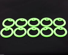 Pack of 10 Glow in Dark Green Military Army ID Dog Tag Rubber Silicone Silencers picture