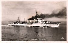 RPPC Photo French Navy Destroyer La Palme Torpedo Boat War Time picture