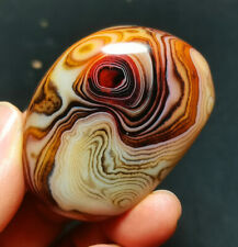 TOP 76G Natural Polished Silk Banded Lace Agate Crystal Madagascar B273 picture