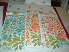 Vtg 60s Lowenstein MCM Fabric Samples Cotton Floral Butterflys Border Sew #PB15 picture