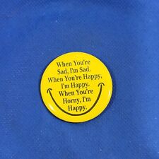 Happy Wife Happy Life Humor Vintage Button Pinback picture