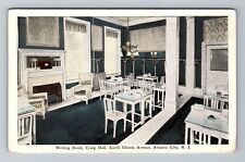 Atlantic City NJ-New Jersey, Writing Room, Craig Hall, Vintage Postcard picture