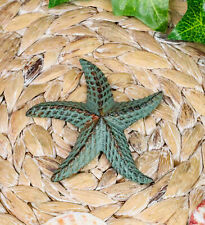 Cast Iron Verdigris Ocean Coral Sea Star Shell Starfish Decorative Accent Statue picture