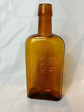 Antique De Witts Brown Bottle Stomach Bitters Chicago Medical Oil Finish Rim picture