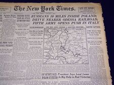 1944 JANUARY 7 NEW YORK TIMES - FIFTH ARMY OPENS PUSH IN ITALY - NT 799 picture