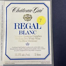 Vintage Chateau-Gai Regal Blanc Sauterne White Wine UNUSED Paper Label Q04 picture