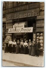 1912 E. Basch Hat Shop Building Men Women Leipzig Germany RPPC Photo Postcard picture
