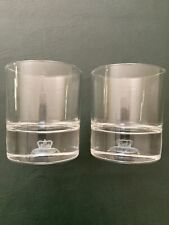 Crown Royal Whiskey Glasses Set of 2 Heavyweight 3D Hologram Crown Unique RARE picture