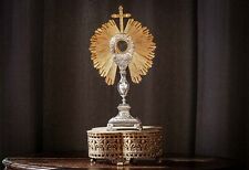 Stunning French Antique Catholic Christianity Monstrance Brass Stand Art picture