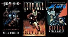 ASTONISHING X-MEN Gifted, NEW AVENGERS, IRON MAN Extemis Prose Novels set NEW VF picture