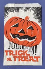 HTF Vintage 1960s Halloween Paper Trick or Treat Handout Bag picture
