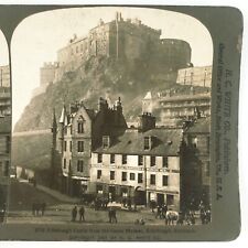 Black Hill Lodgings Scotland Stereoview c1903 Edinburgh Castle Street Card A2451 picture