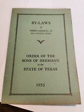 Vintage 1957 Order of the Sons of Hermann Texas By Laws Texas Book  picture